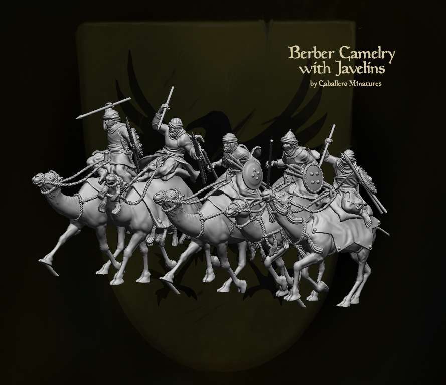 Caballería bereber en camello con jabalinas